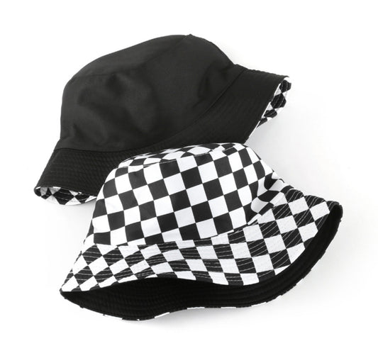 Multi colored grid hat