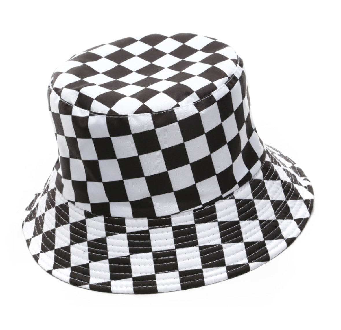 Multi colored grid hat