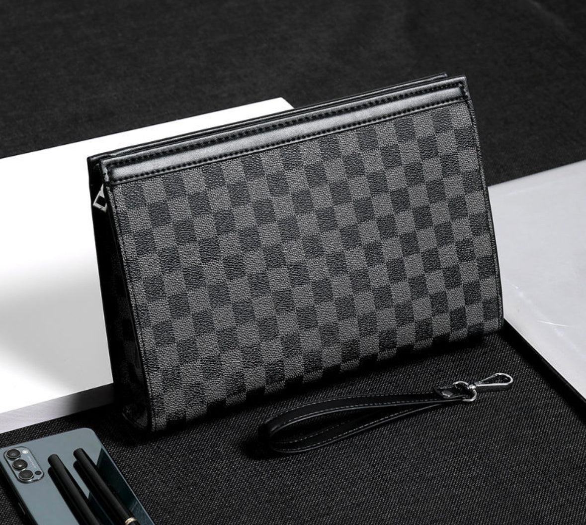 Checkerboard Clutch bag