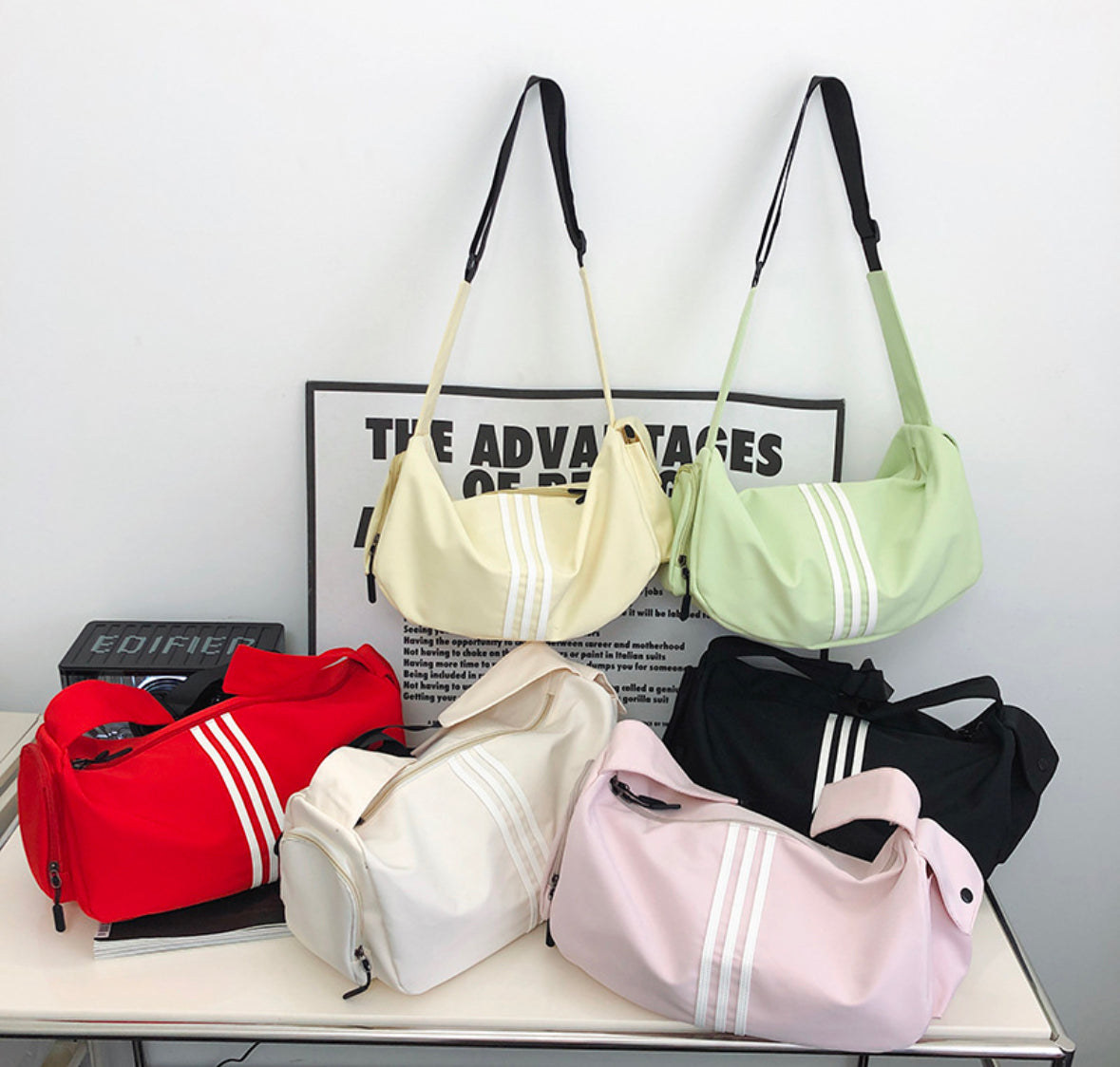 Striped Gym bag