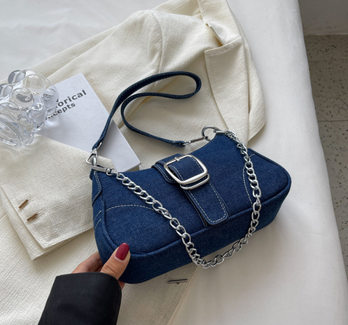 Female denim bag