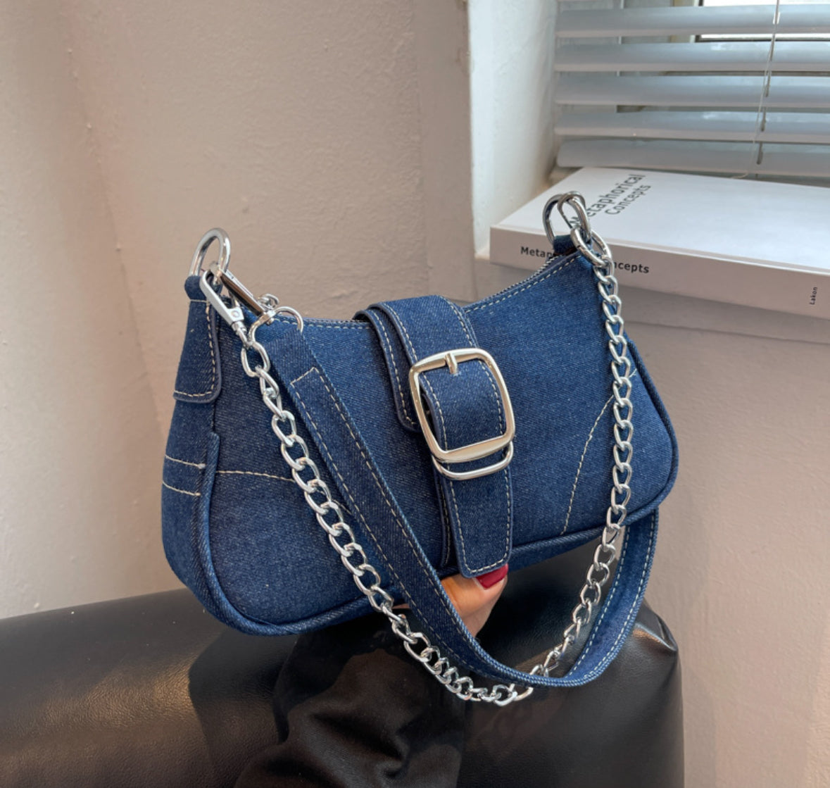 Female denim bag