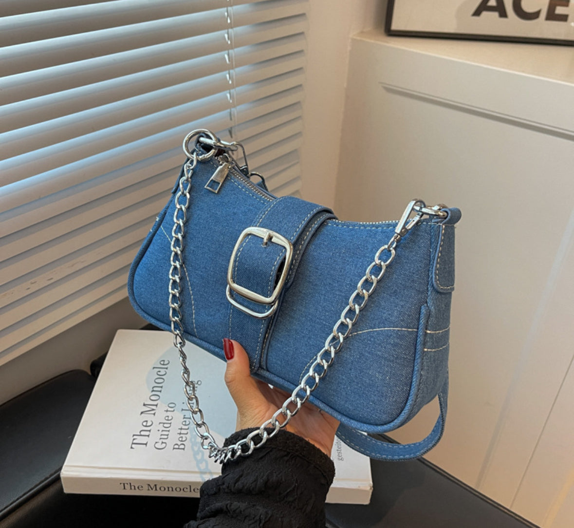 Female denim bag