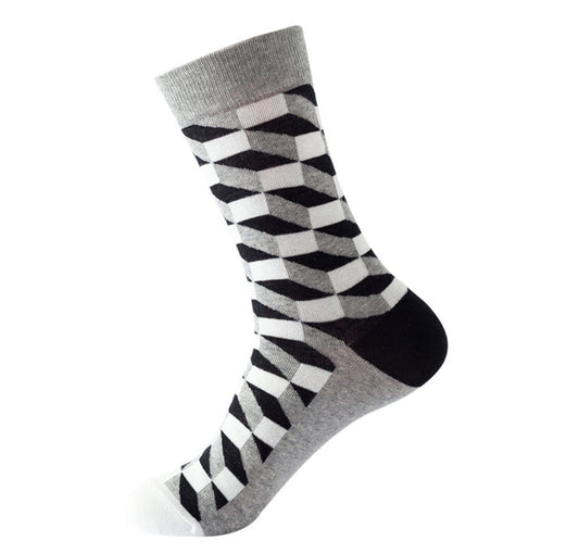 Diamond patterned socks
