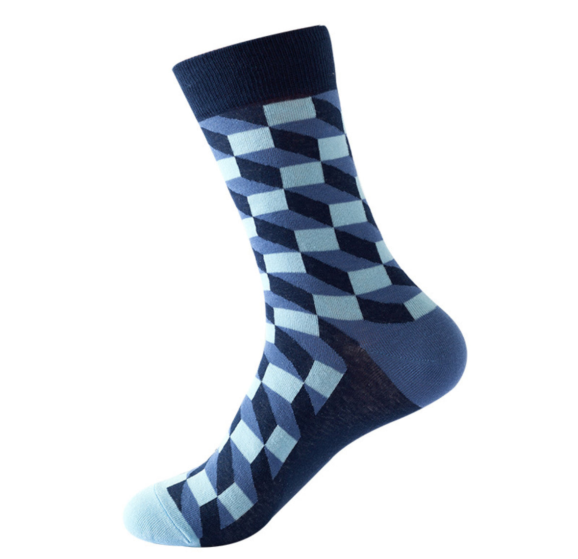 Diamond patterned socks