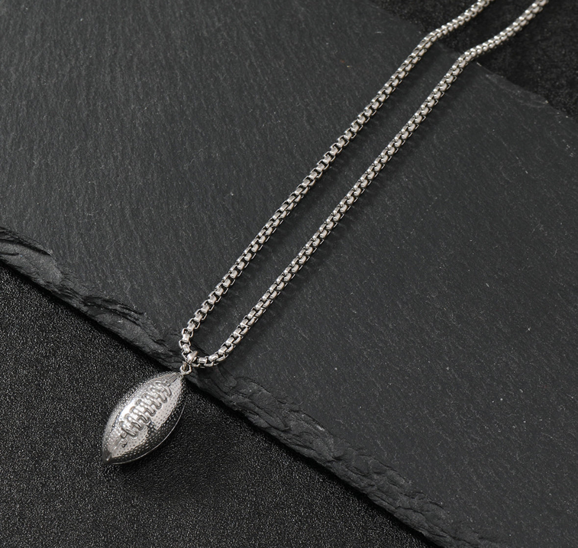 Rugby pendant necklace
