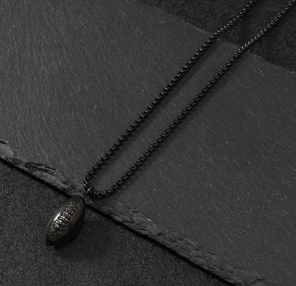 Rugby pendant necklace