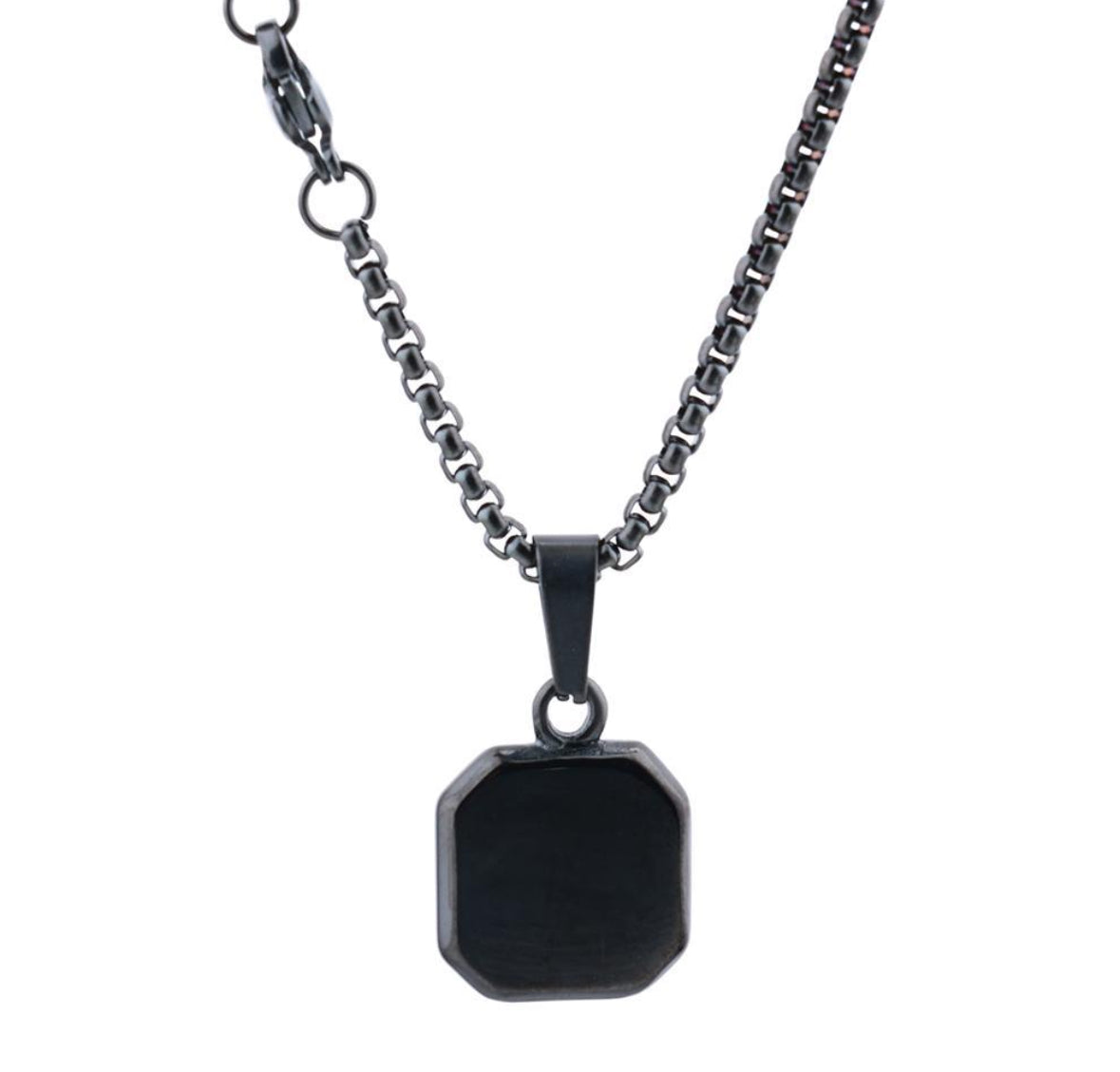 Trilogy box pendant necklace