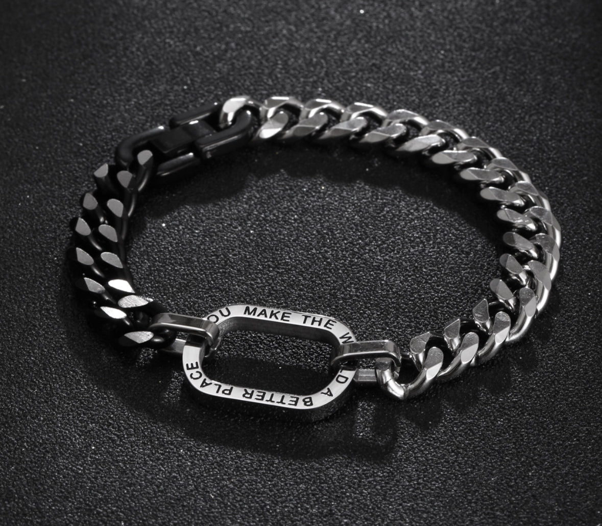 Back stitching thick bracelet