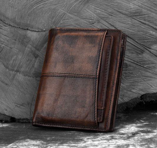 Retro leather wallet