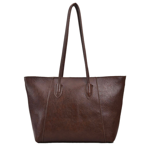 Maxi leather tote bag