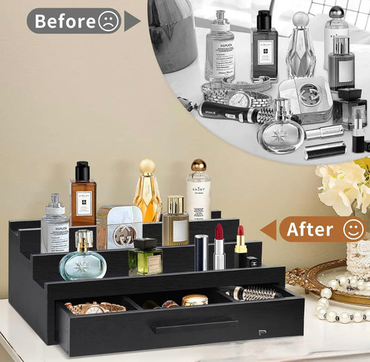 Wooden perfume rack