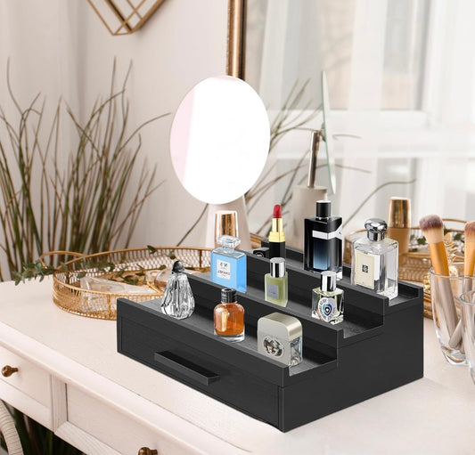 Wooden perfume rack