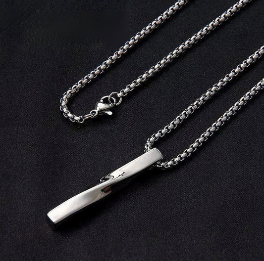 Spiral long necklace