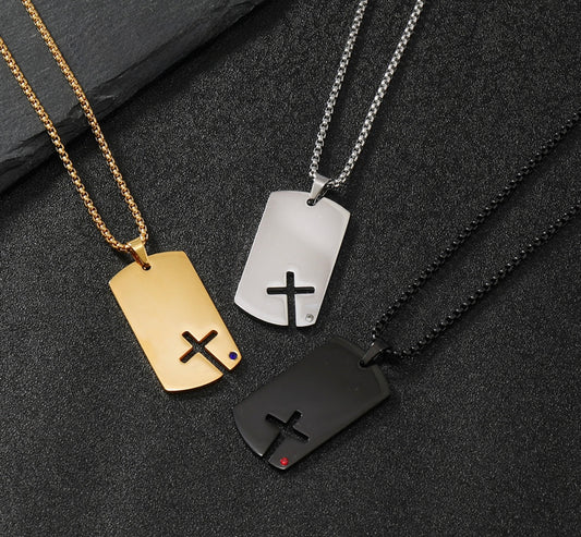 Cross diamond pendant necklace